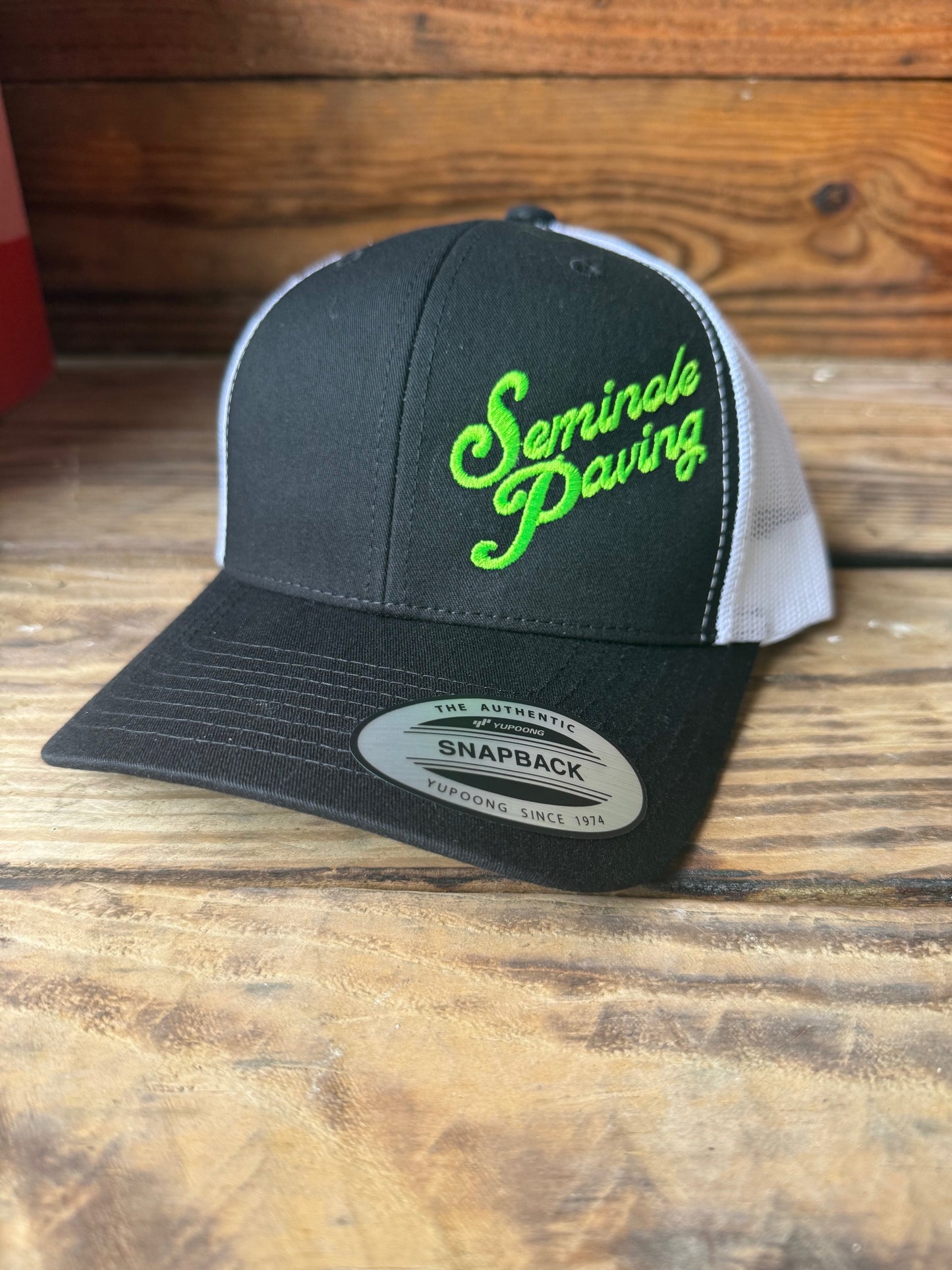 Seminole Paving - YP Classics Retro Trucker Cap - 6606 - Black / White