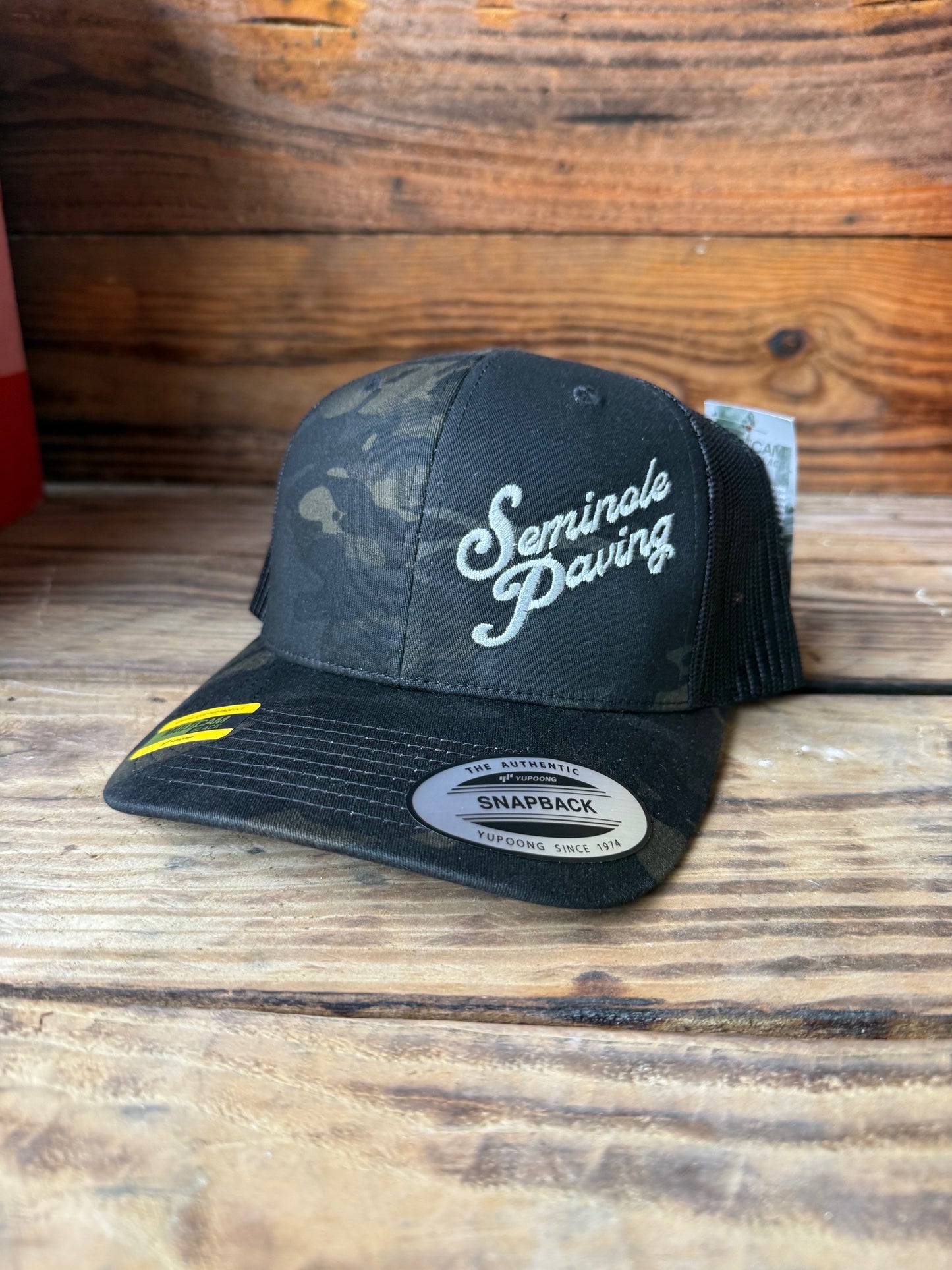 Seminole Paving - YP Classics Retro Trucker Cap - 6606 - Multicam Black / Black