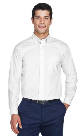 D620 Devon & Jones Men's Crown Collection® Solid Broadcloth Woven Shirt 2XL and Up