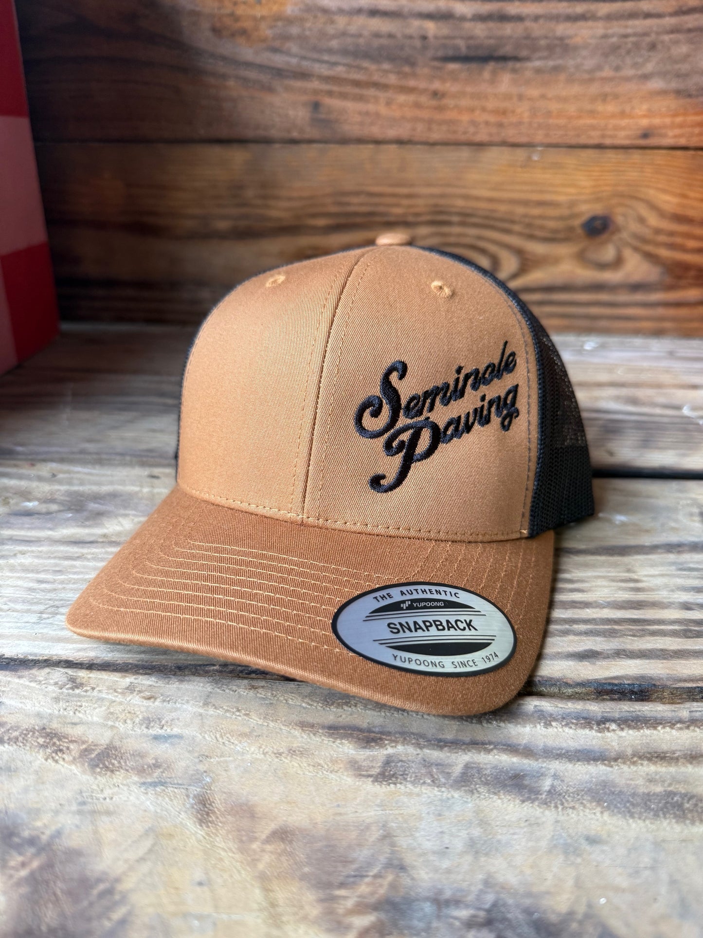 Seminole Paving - YP Classics Retro Trucker Cap - 6606 - Camel / Black